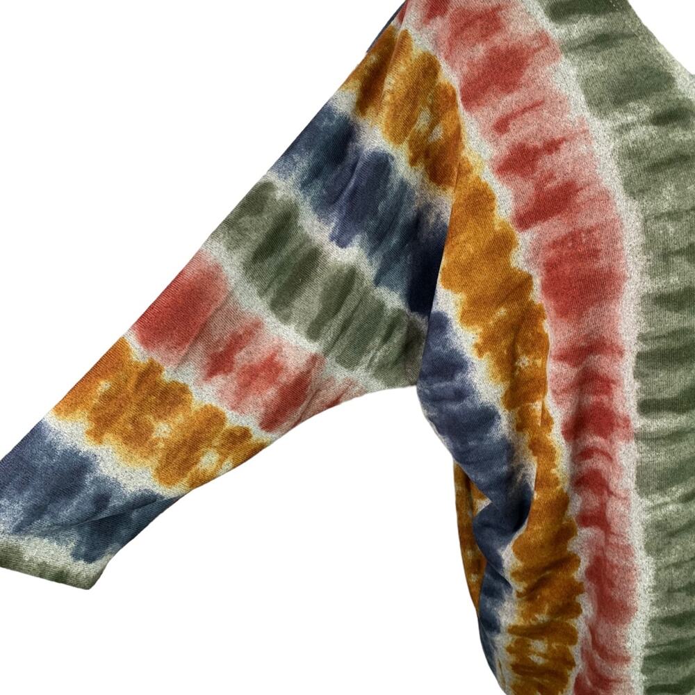 Kim & Cami Women's Large Blouse Tie Dye 4 Way Stretch Very Soft Scoop Neckline - Picture 5 of 10